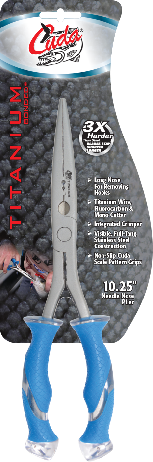 10.25" Titanium Bonded Stainless Steel Freshwater Long Needle Nose Pliers
