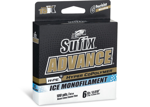 Sufix Advance Ice Monofilament  Line ice fishing lure tackle store ontario canada quebec bass pike walleye